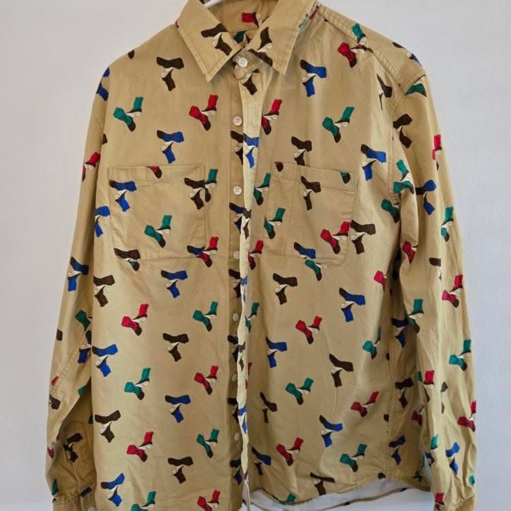 Noah Streetwear Colorful Patterned Button-Up Shirt